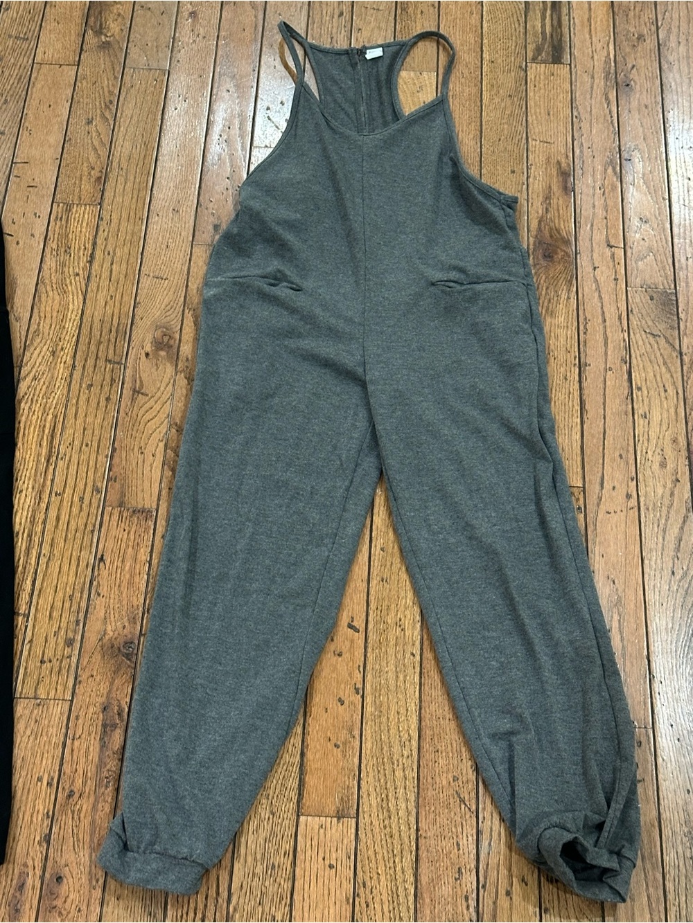 SHEIN Kids Charcoal Racerback Jumpsuit